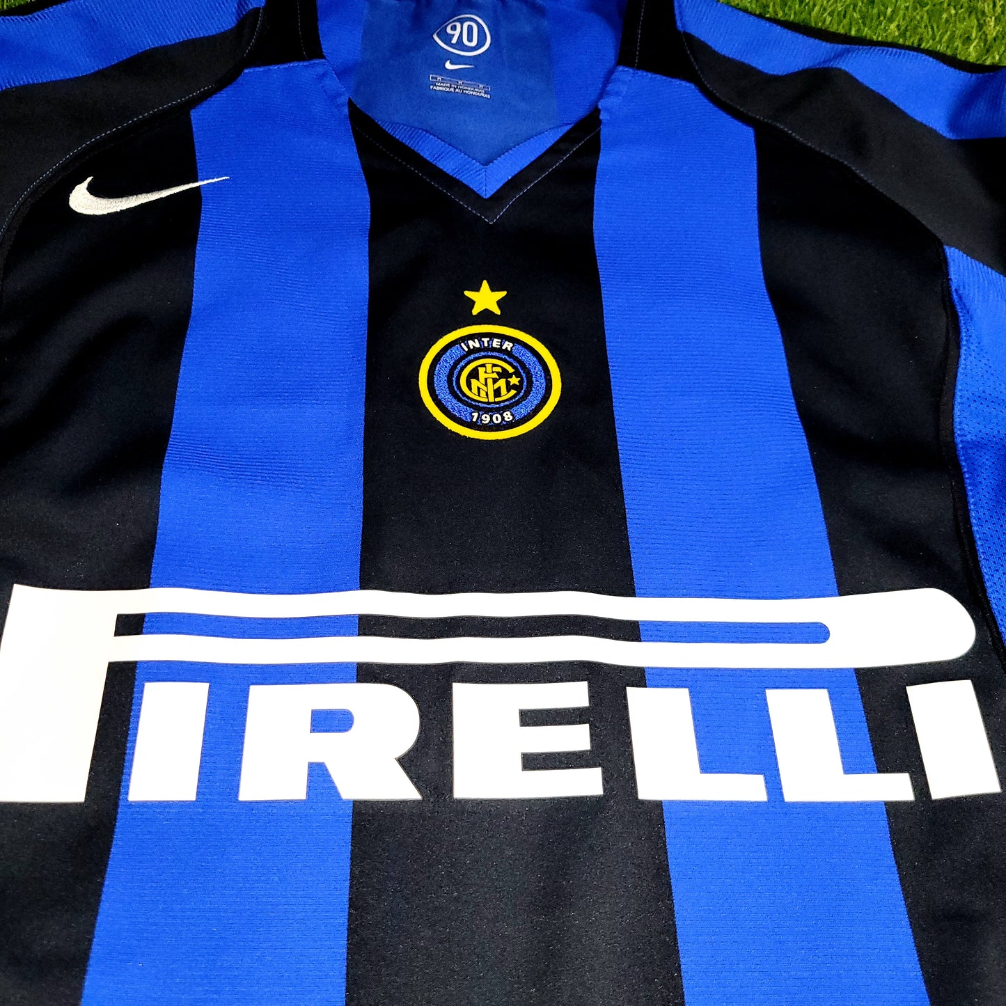 Adriano Inter Milan 2004 2005 Long Sleeve Soccer Jersey Shirt M