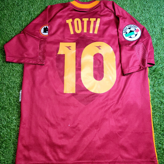 Totti As Roma Diadora 1997 1998 KARDASHIAN Soccer Jersey Shirt L