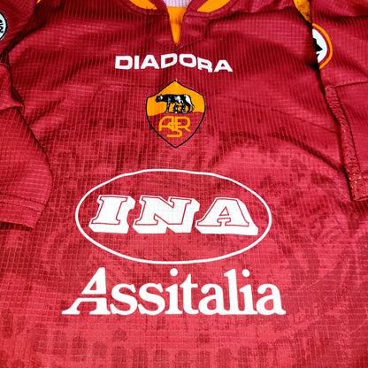 Totti As Roma Diadora 1997 1998 KARDASHIAN Soccer Jersey Shirt L