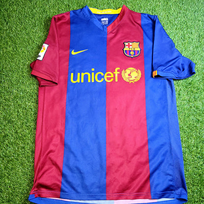 Ronaldinho Barcelona 2006 2007 Home Soccer Jersey Shirt M SKU# 146980-426