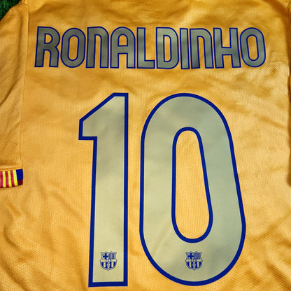 Ronaldinho Barcelona 2006 2007 Away Soccer Jersey Shirt M SKU# 146982-819