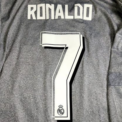 Cristiano Ronaldo Real Madrid 2015 2016 Away Long Sleeve Soccer Jersey Shirt L SKU# S12686