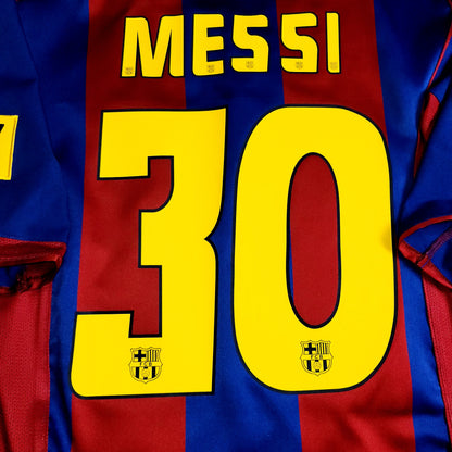 Messi Barcelona DEBUT SEASON 2004 2005 Home Soccer Jersey Shirt M SKU# 118861