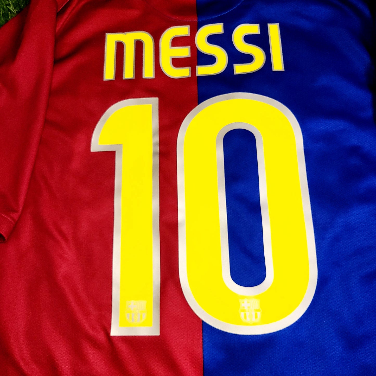 Messi Barcelona TREBLE SEASON 2008 2009 Home Soccer Jersey Shirt L SKU# 286784-655