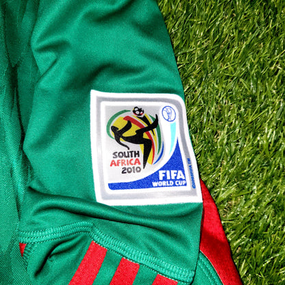 Blanco Mexico 2010 WORLD CUP Home Long Sleeve Soccer Jersey Shirt L SKU# P41409