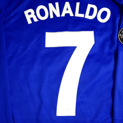 Cristiano Ronaldo Manchester United UEFA 2008 2009 Third Long Sleeve Soccer Jersey Shirt M SKU# 287616-403