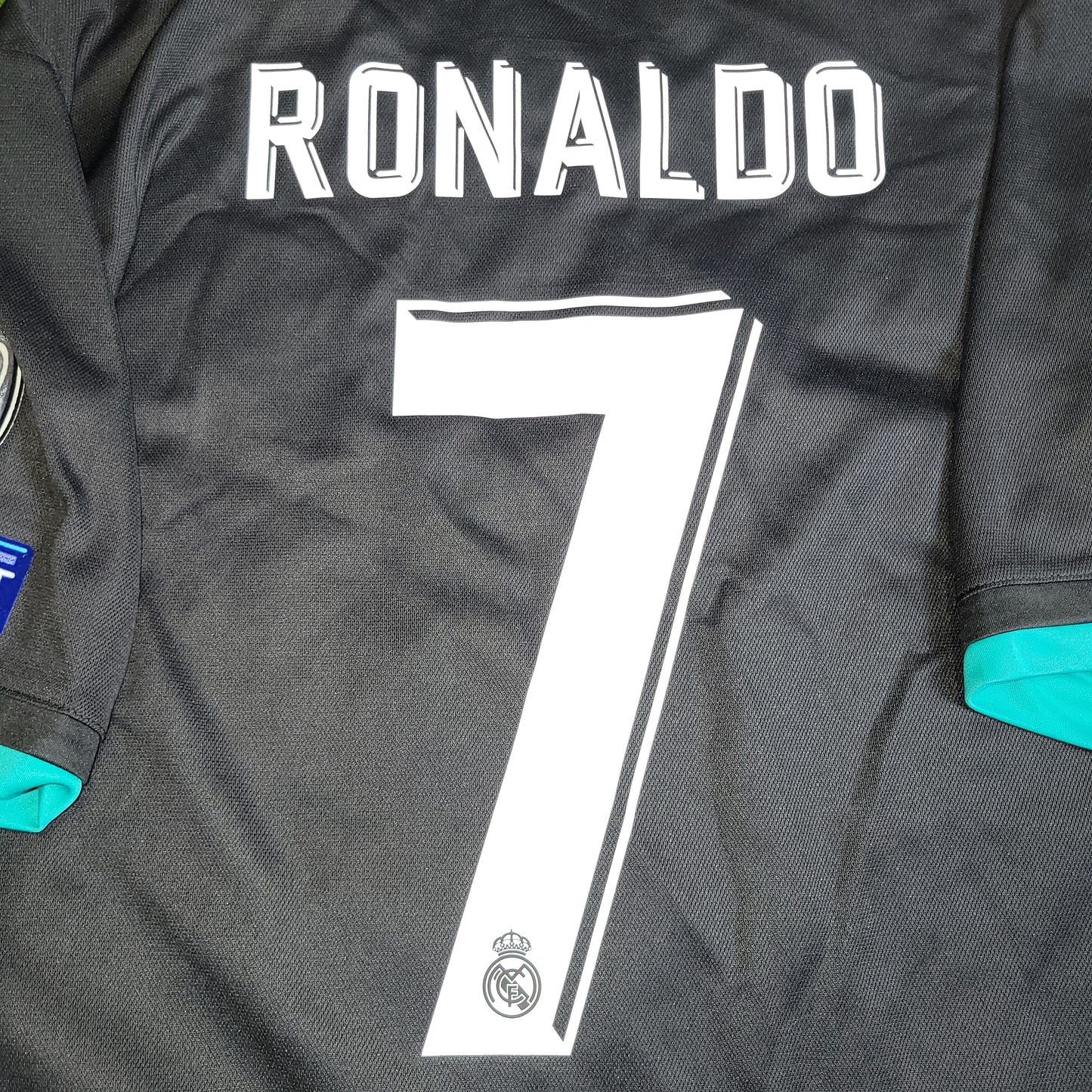 Cristiano Ronaldo Real Madrid 2017 2018 UEFA Away Soccer Jersey Shirt XL SKU# BR3543