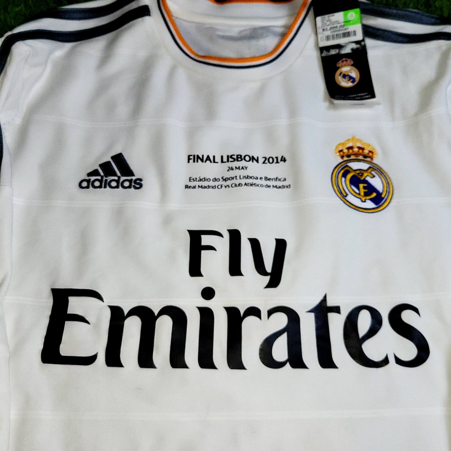 Cristiano Ronaldo Real Madrid UEFA FINAL 2013 2014 Long Sleeve Soccer Jersey Shirt BNWT L SKU# G81098