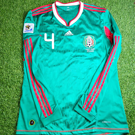 Marquez Mexico 2010 WORLD CUP Home Long Sleeve Soccer Jersey Shirt L SKU# P41409