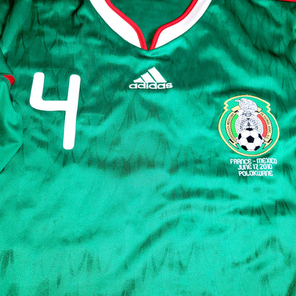 Marquez Mexico 2010 WORLD CUP Home Long Sleeve Soccer Jersey Shirt L SKU# P41409