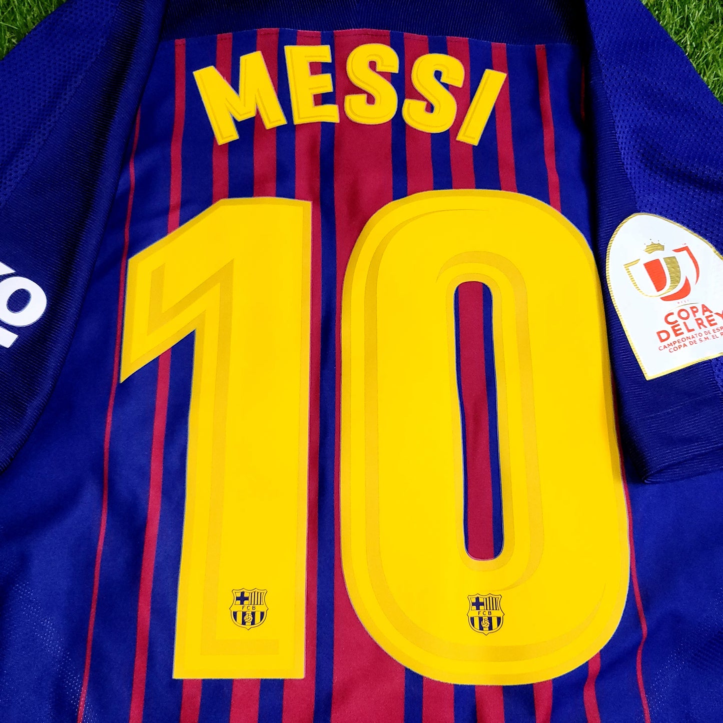 Messi Barcelona 2017 2018 Home PLAYER ISSUE COPA DEL REY FINAL Soccer Jersey Shirt BNWT L SKU# 847190-457