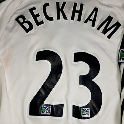 Beckham LA Galaxy DEBUT Player Issue Long Sleeve 2007 2008 Soccer Jersey Shirt M SKU# 222968