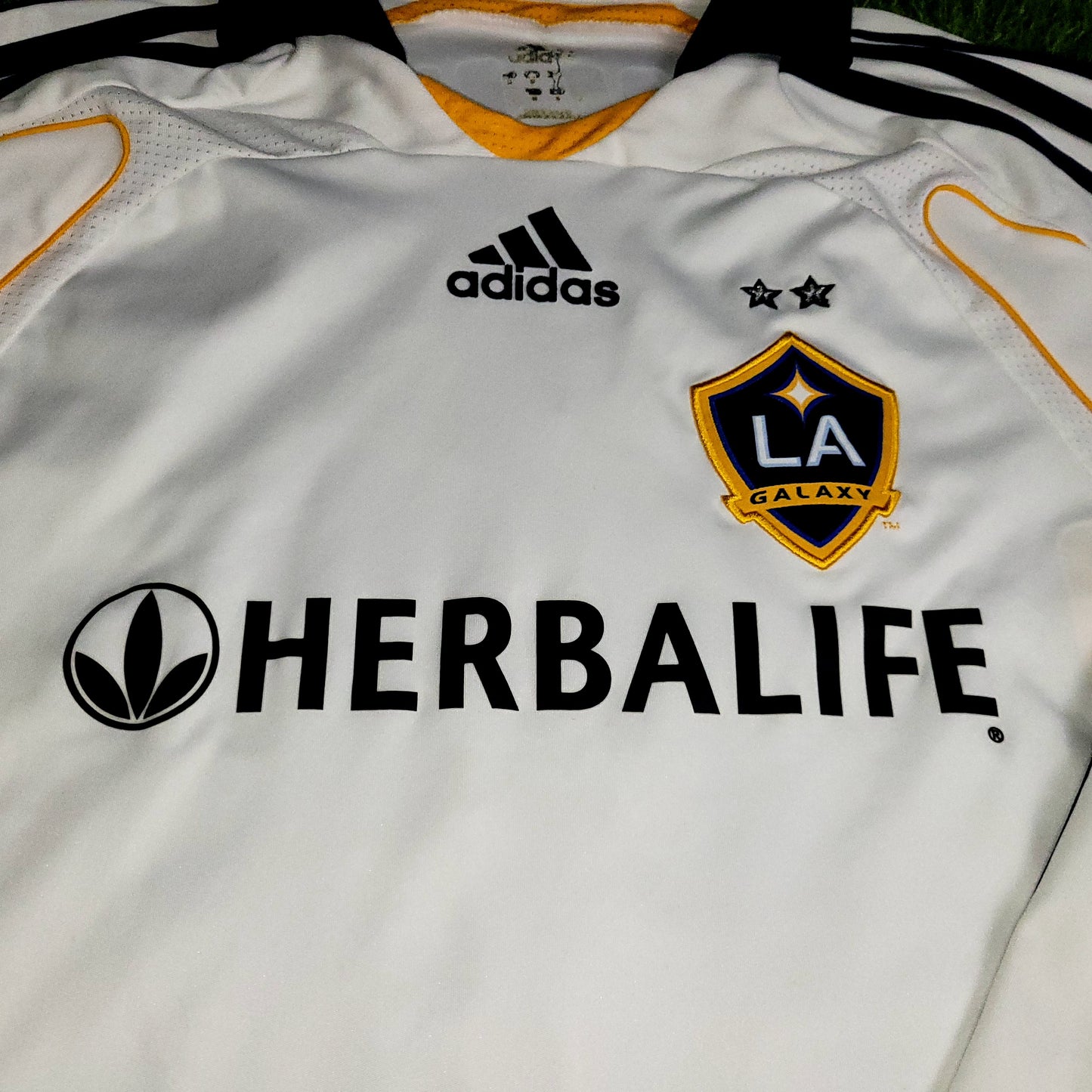 Beckham LA Galaxy DEBUT Player Issue Long Sleeve 2007 2008 Soccer Jersey Shirt M SKU# 222968