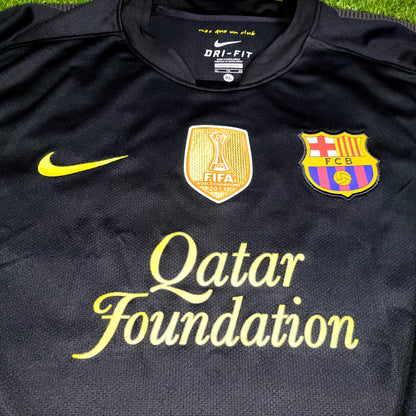 Messi Barcelona 2011 2012 Away Long Sleeve Soccer Jersey Shirt XL SKU# 419881-010