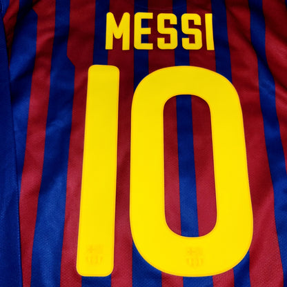 Messi Barcelona 2011 2012 Long Sleeve Soccer Jersey Shirt L SKU# 419878-486