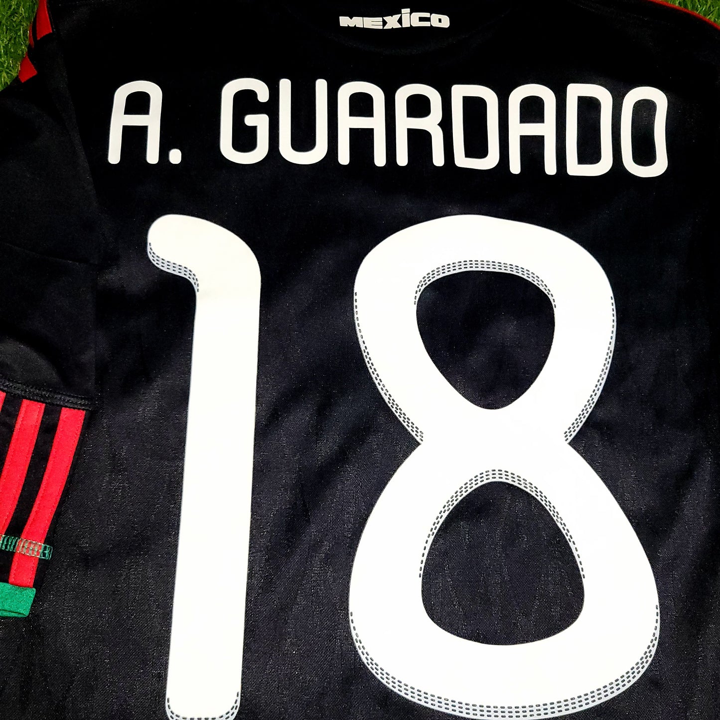 Guardado Mexico 2010 WORLD CUP Away Black Soccer Jersey Shirt M SKU# P41397