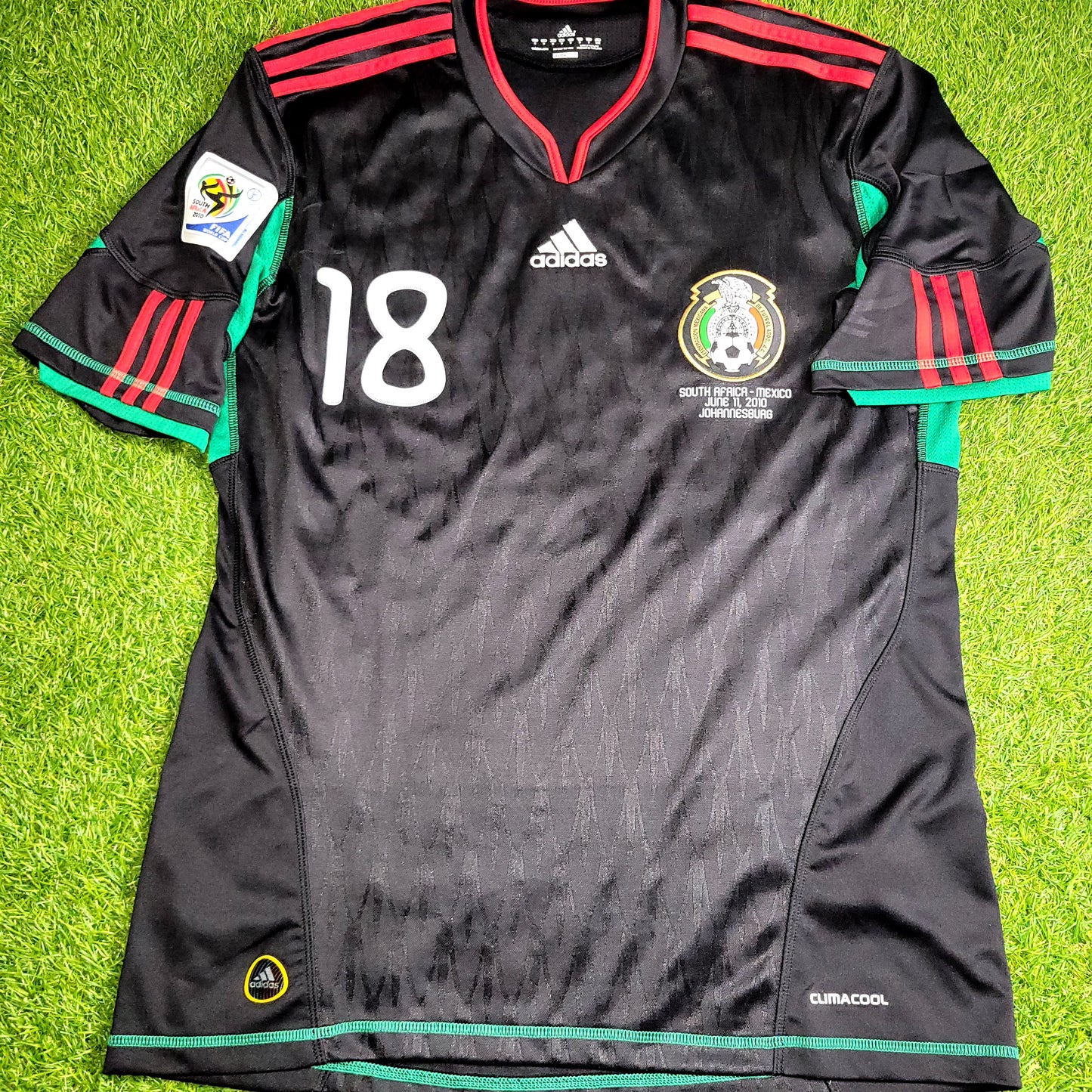 Guardado Mexico 2010 WORLD CUP Away Black Soccer Jersey Shirt M SKU# P41397