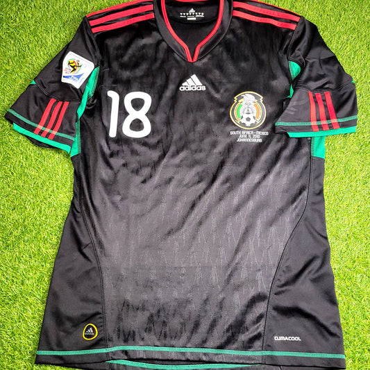 Guardado Mexico 2010 WORLD CUP Away Black Soccer Jersey Shirt M SKU# P41397