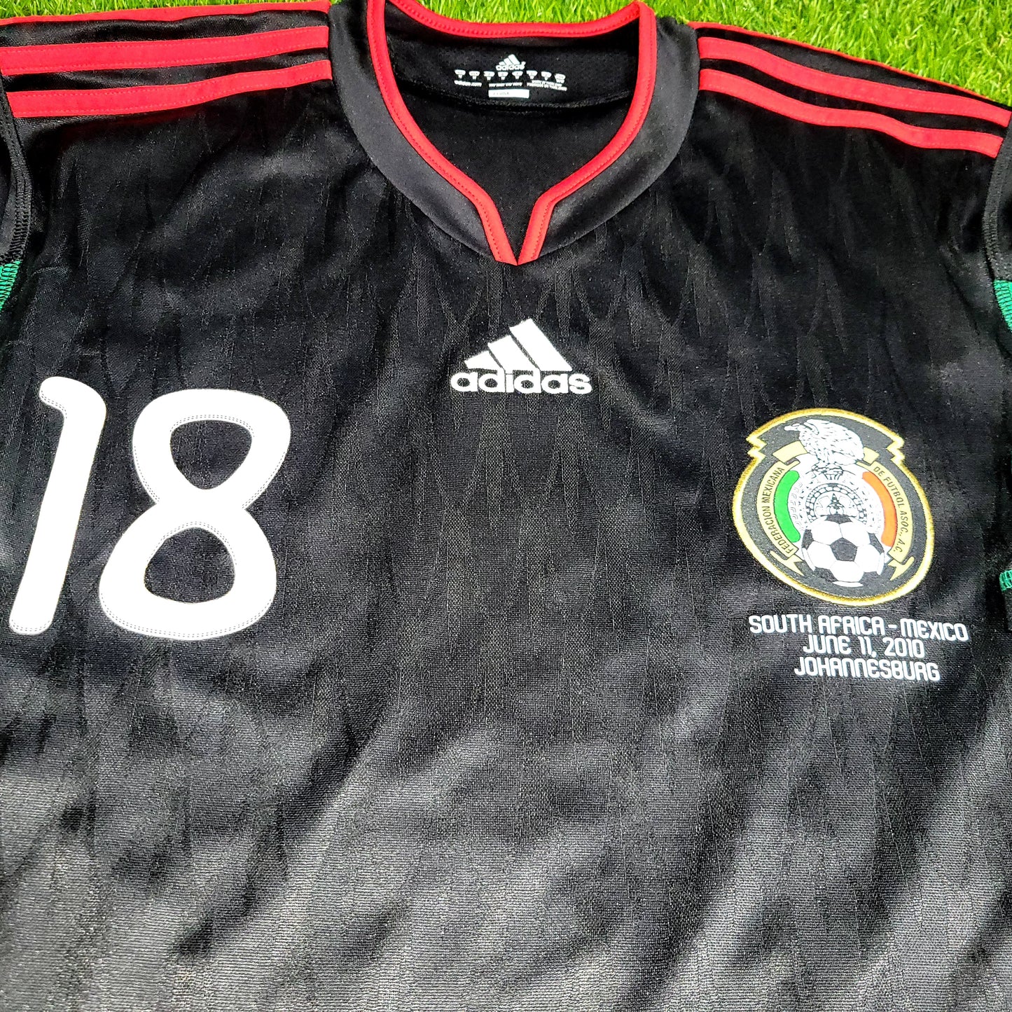 Guardado Mexico 2010 WORLD CUP Away Black Soccer Jersey Shirt M SKU# P41397