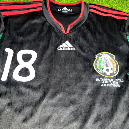 Guardado Mexico 2010 WORLD CUP Away Black Soccer Jersey Shirt M SKU# P41397