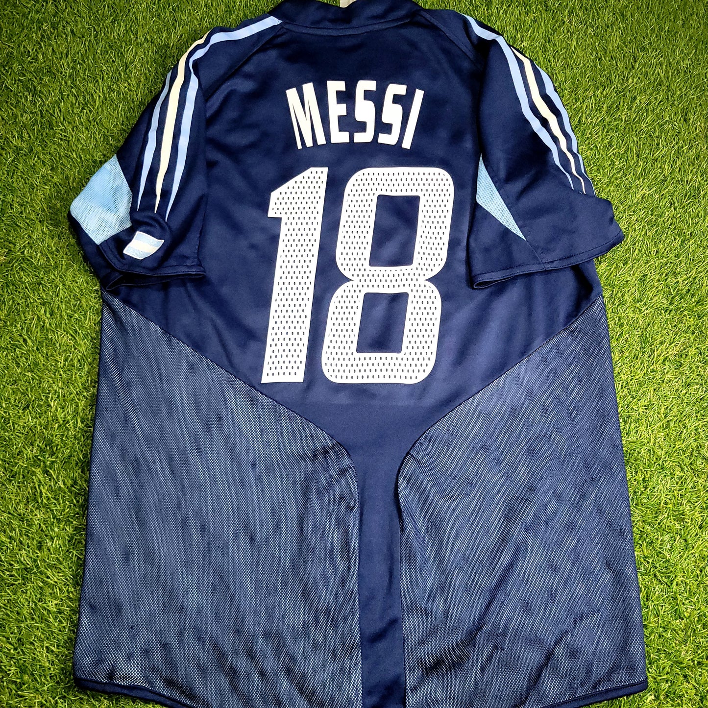 Messi Argentina 2004 2005 DEBUT Away Soccer Jersey Shirt M