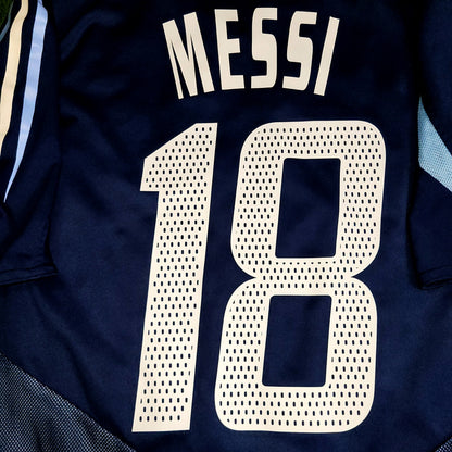 Messi Argentina 2004 2005 DEBUT Away Soccer Jersey Shirt M