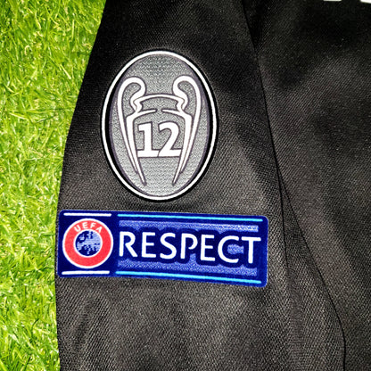 Cristiano Ronaldo Real Madrid 2017 2018 UEFA Long Sleeve Away Soccer Jersey Shirt M SKU# B31088