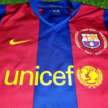 Ronaldinho Barcelona Anniversary 2007 2008 Long Sleeve Soccer Jersey Shirt L SKU# 244793-655