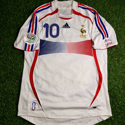 Zidane France 2006 WORLD CUP FINAL Away Soccer Jersey Shirt M SKU# 740125