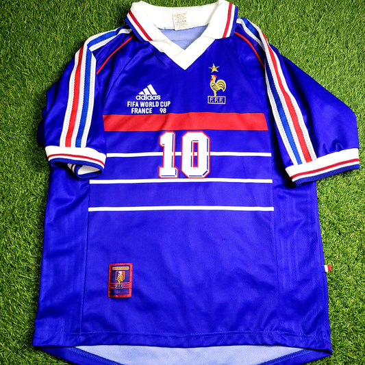 Zidane France 1998 WORLD CUP FINAL Soccer Jersey Shirt M