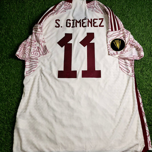 Gimenez Mexico 2022 2023 GOLD CUP Player Issue Away Soccer Jersey Shirt XL SKU# HD9313