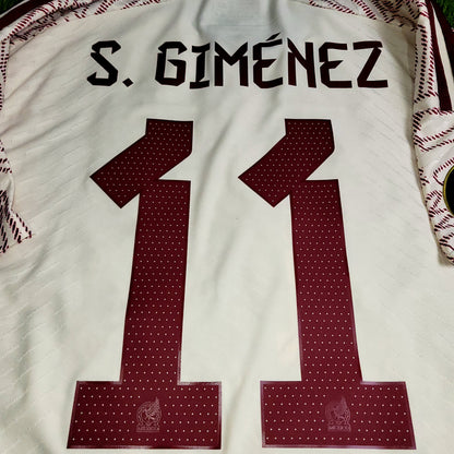 Gimenez Mexico 2022 2023 GOLD CUP Player Issue Away Soccer Jersey Shirt XL SKU# HD9313