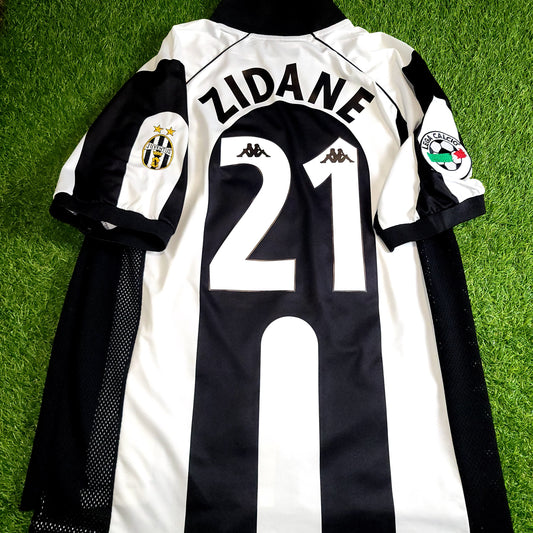 Zidane Juventus 1997 1998 Kappa Home Soccer Jersey Shirt L