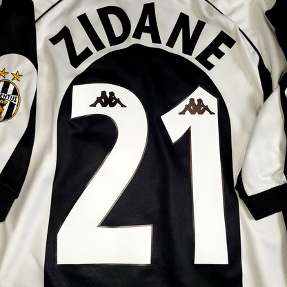 Zidane Juventus 1997 1998 Kappa Home Soccer Jersey Shirt L