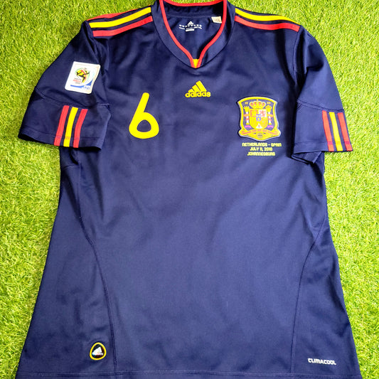 Iniesta Spain 2010 WORLD CUP FINAL Soccer Away Jersey L SKU# P47896