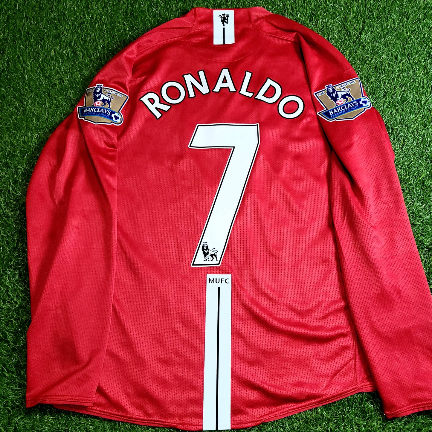 Cristiano Ronaldo Manchester United 2007 2008 Home Long Sleeve Soccer Jersey Shirt L SKU# 237925-666