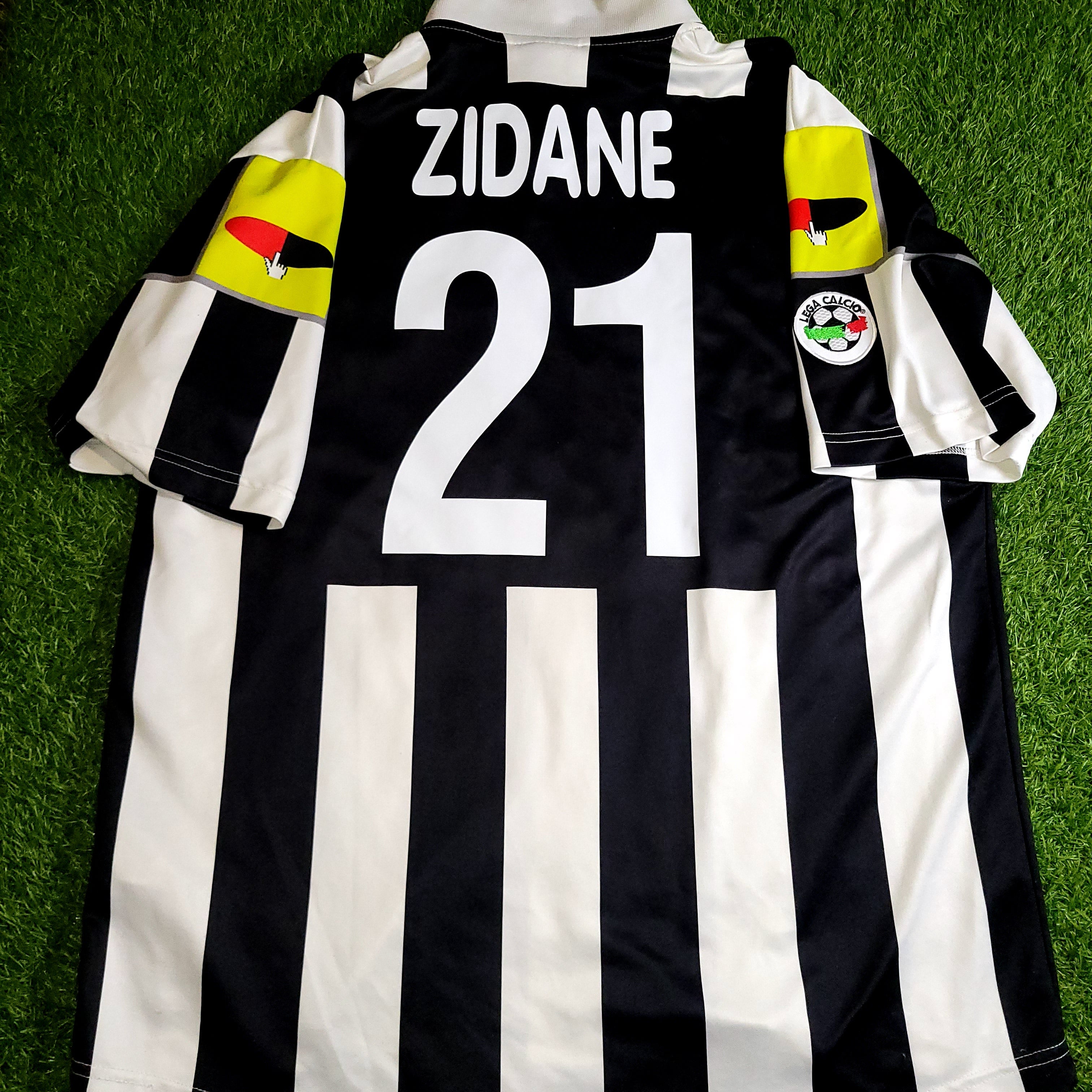 Zidane Juventus 2000 2001 Lotto CIAO WEB Soccer Jersey Shirt XL