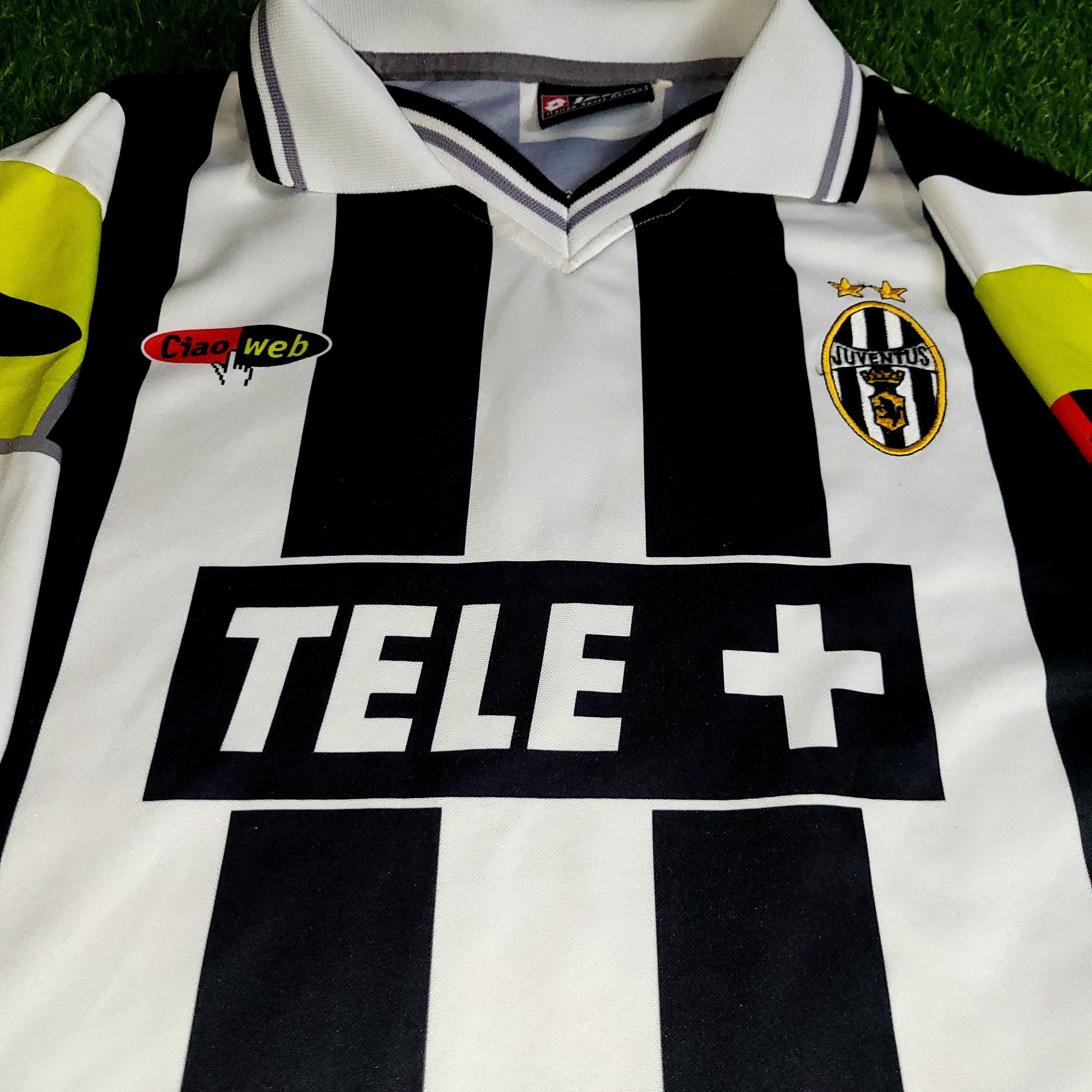 Zidane Juventus 2000 2001 Lotto CIAO WEB Soccer Jersey Shirt XL