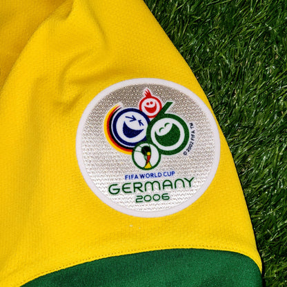 Ronaldinho Brazil 2006 World Cup Home Soccer Jersey Shirt M SKU# 103889