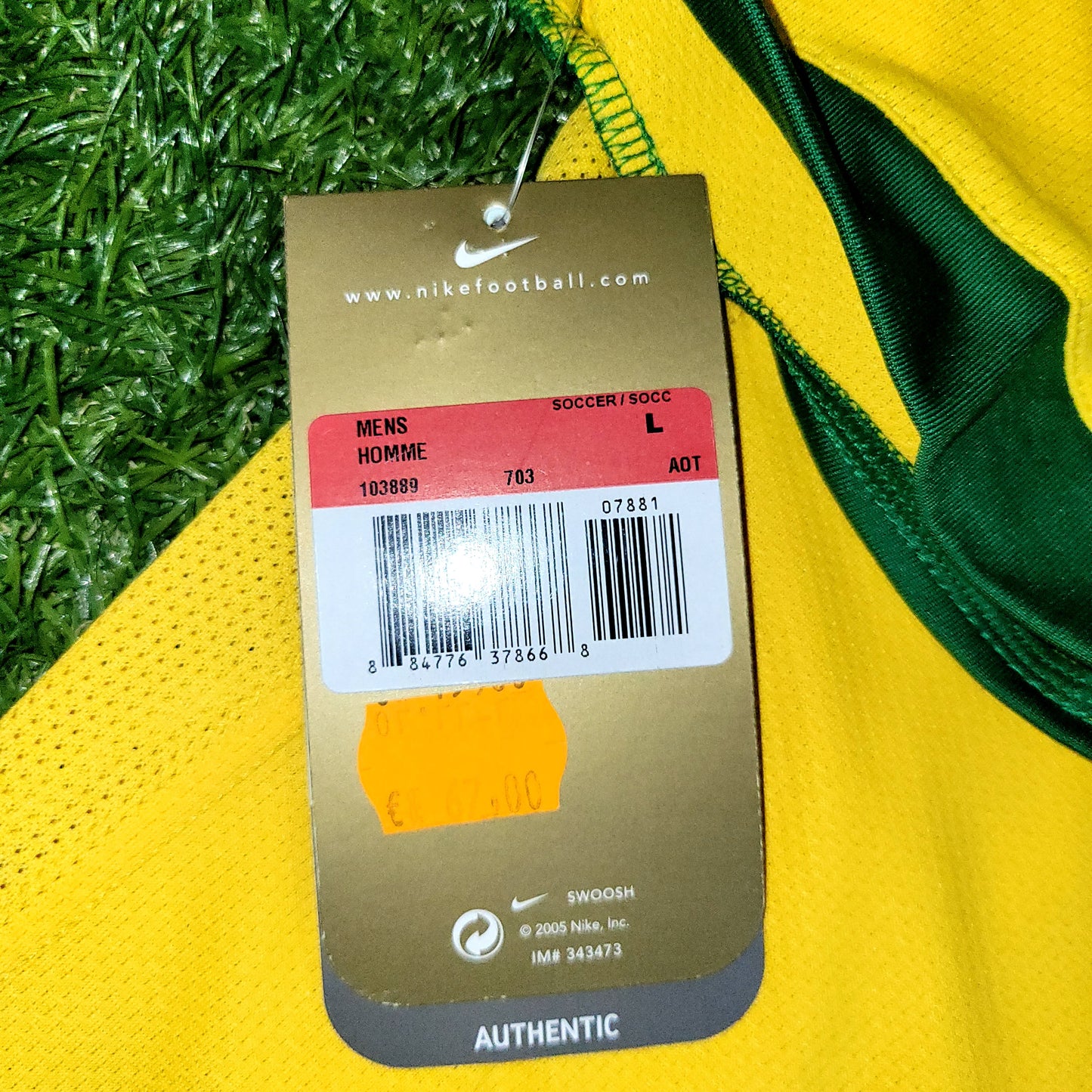 Ronaldinho Brazil 2006 World Cup Home Soccer Jersey Shirt BNWT L SKU# 103889