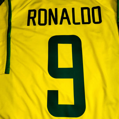 Ronaldo Brazil 2002 WORLD CUP Soccer Home Jersey Shirt M