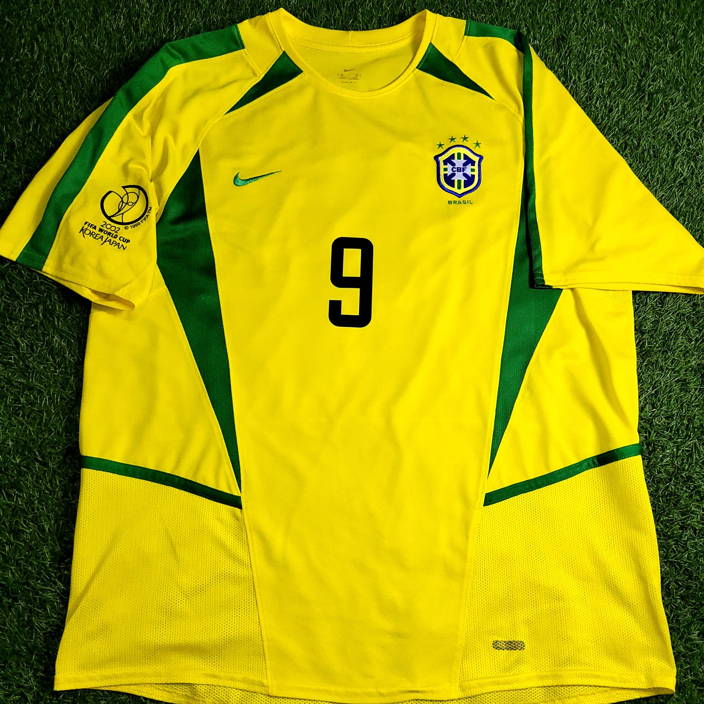 Ronaldo Brazil 2002 WORLD CUP Soccer Home Jersey Shirt M