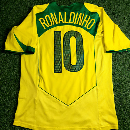 Ronaldinho Brazil 2004 Home Soccer Jersey Shirt M