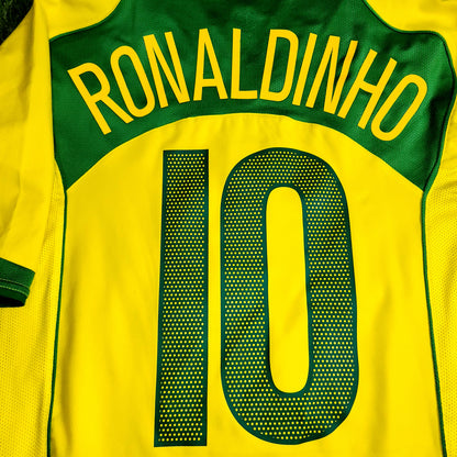 Ronaldinho Brazil 2004 Home Soccer Jersey Shirt M