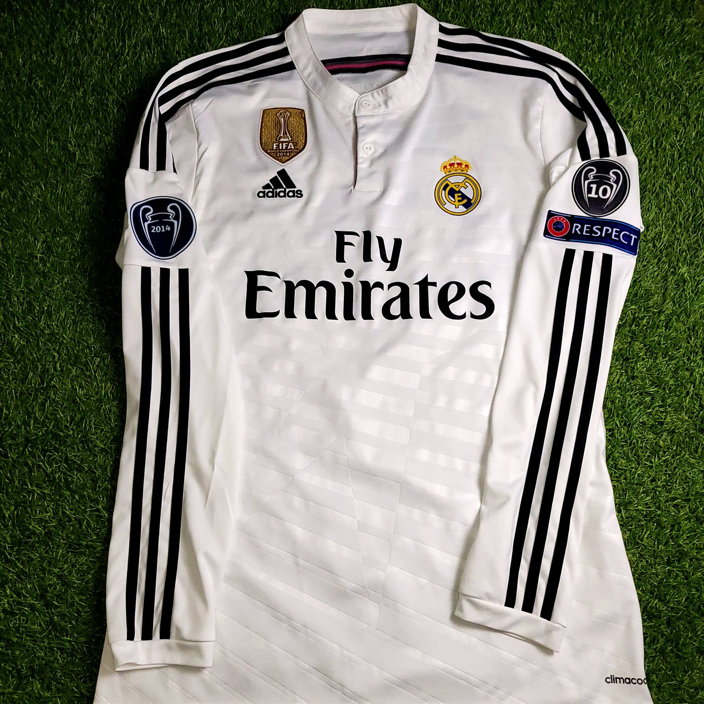 Cristiano Ronaldo Real Madrid 2014 2015 Home Long Sleeve UEFA Soccer Jersey Shirt L SKU# F49660