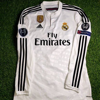 Cristiano Ronaldo Real Madrid 2014 2015 Home Long Sleeve UEFA Soccer Jersey Shirt L SKU# F49660