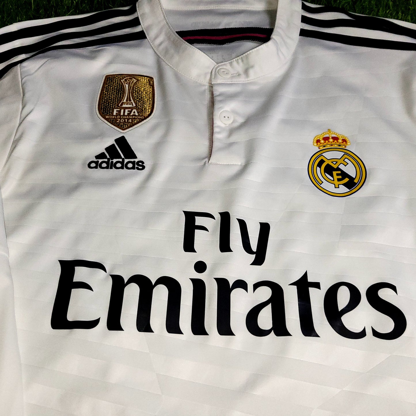 Cristiano Ronaldo Real Madrid 2014 2015 Home Long Sleeve UEFA Soccer Jersey Shirt L SKU# F49660