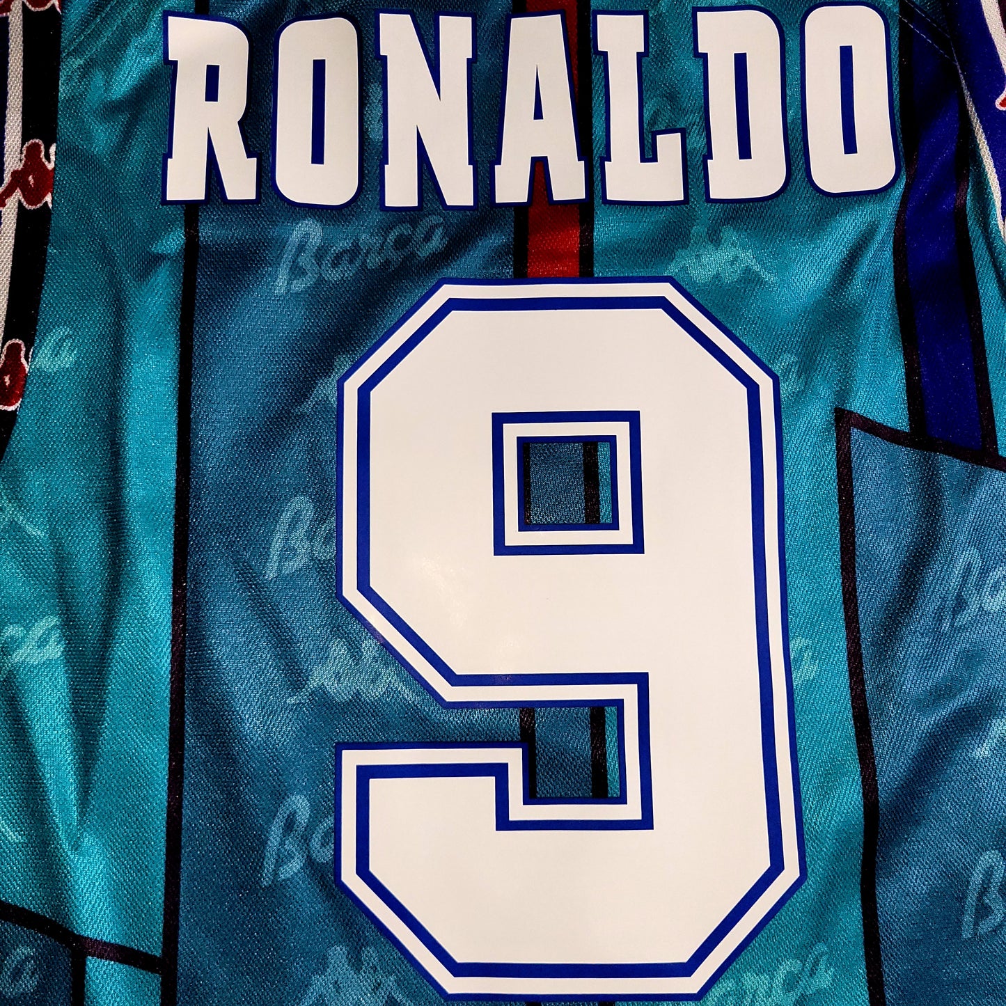 Ronaldo Kappa Barcelona UEFA CUP FINAL 1996 1997 Away Soccer Jersey Shirt XL