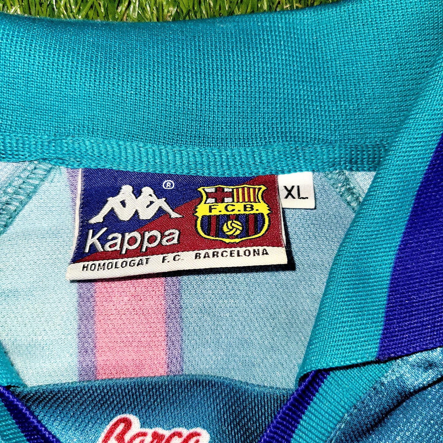 Ronaldo Kappa Barcelona UEFA CUP FINAL 1996 1997 Away Soccer Jersey Shirt XL