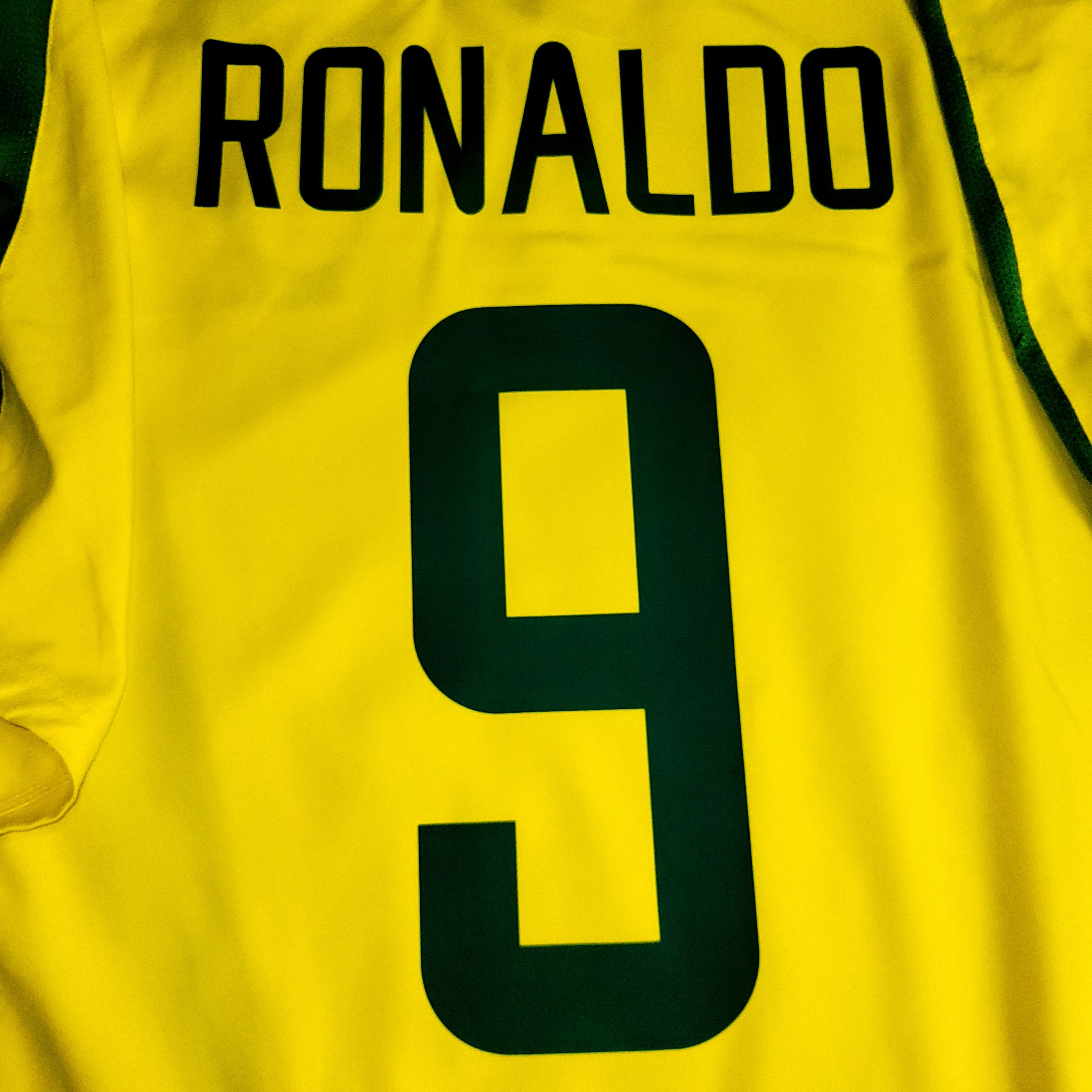 Ronaldo Brazil 2002 WORLD CUP Soccer Home Jersey Shirt XL SKU
